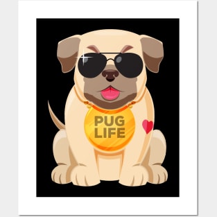 Pug dog Posters and Art